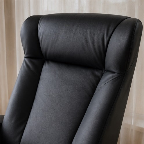 Queen Relex chair in leather with swing and footrest