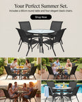 Modern outdoor dining set – perfect for terrace, garden or balcony.