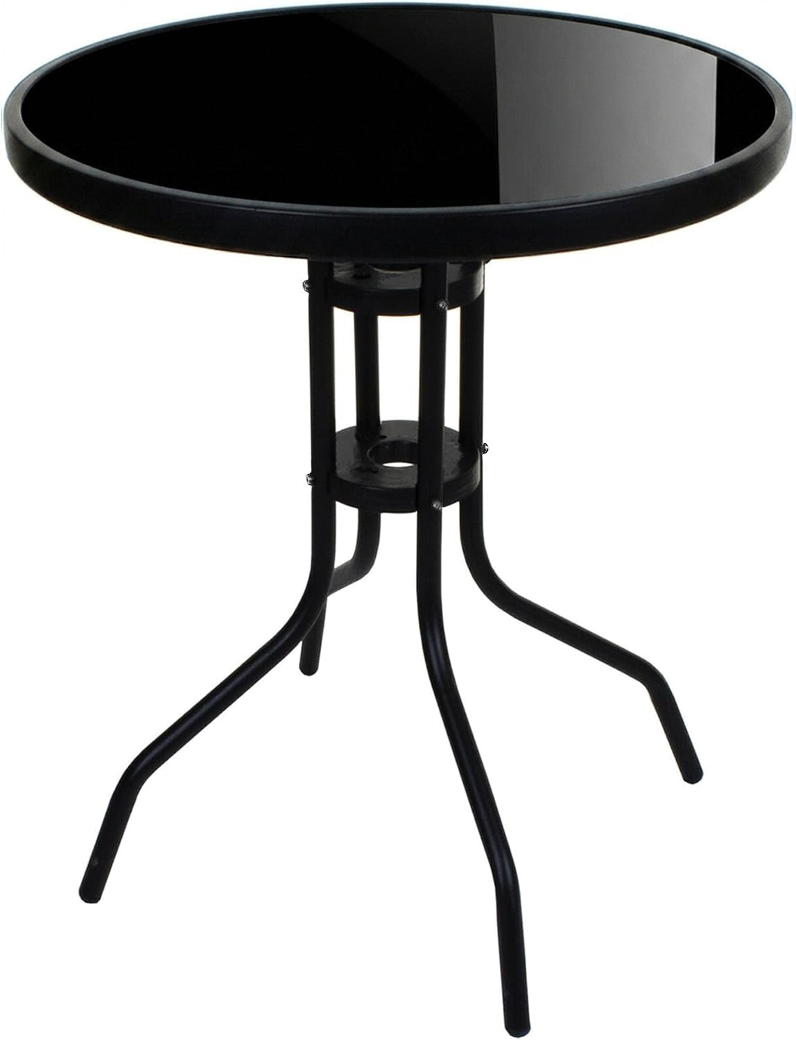 Outdoor/terasse table 60 cm Black top